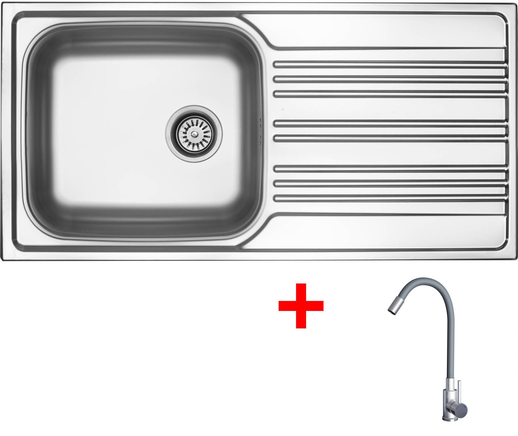 Sinks STAR 1000 XXL + ELASTA nerez/šedá