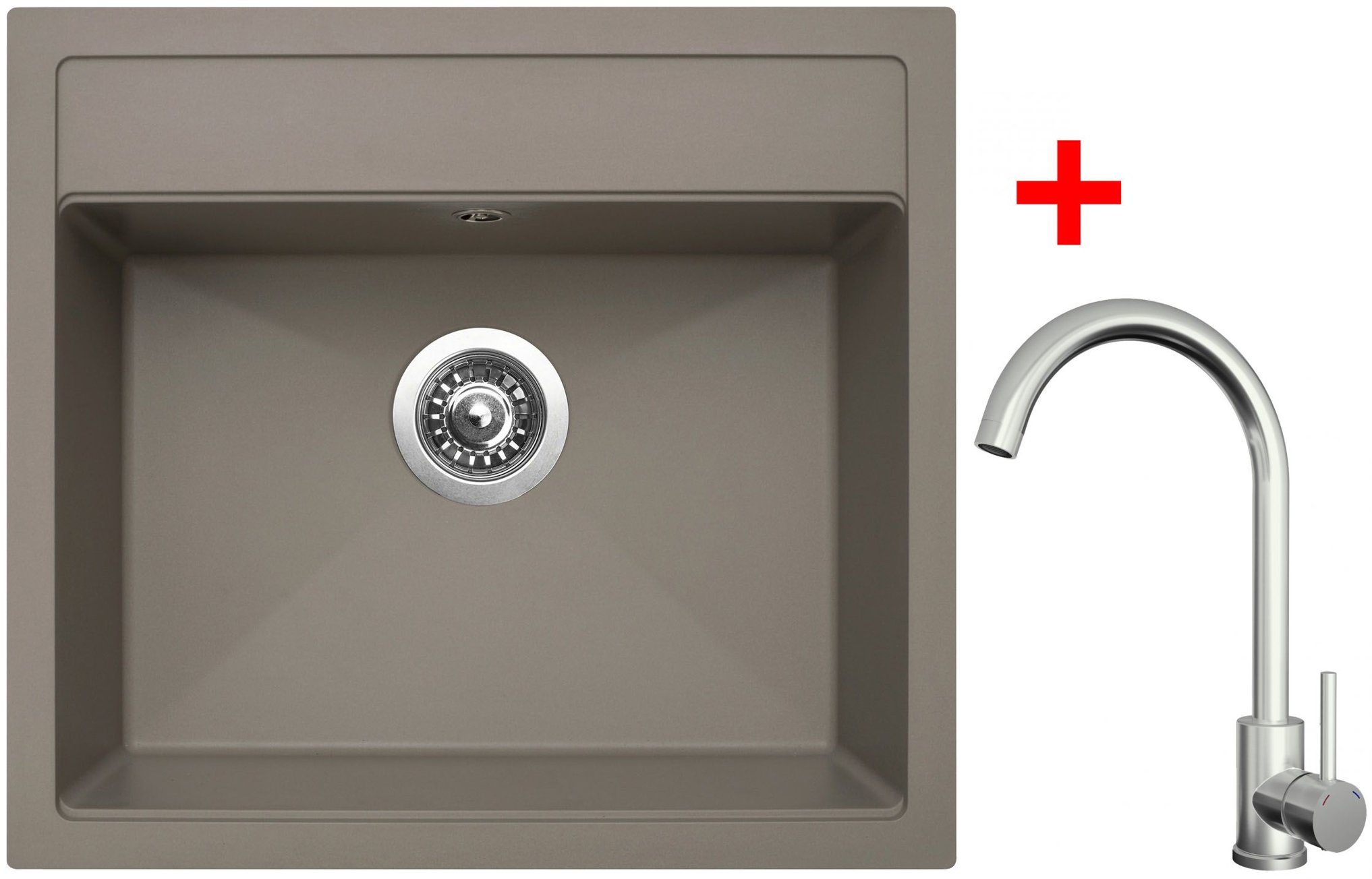 Sinks Solo 560 Truffle + Arco celonerezový