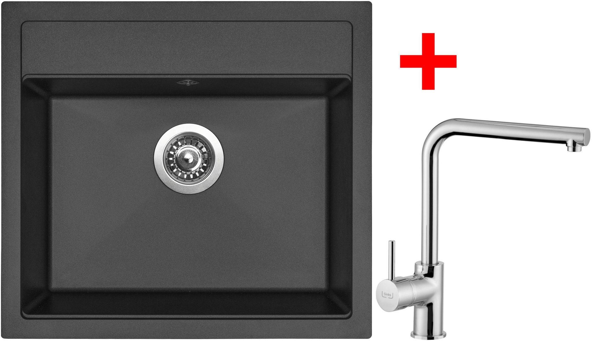 Sinks Solo 560 Pureblack + Elka lesklý