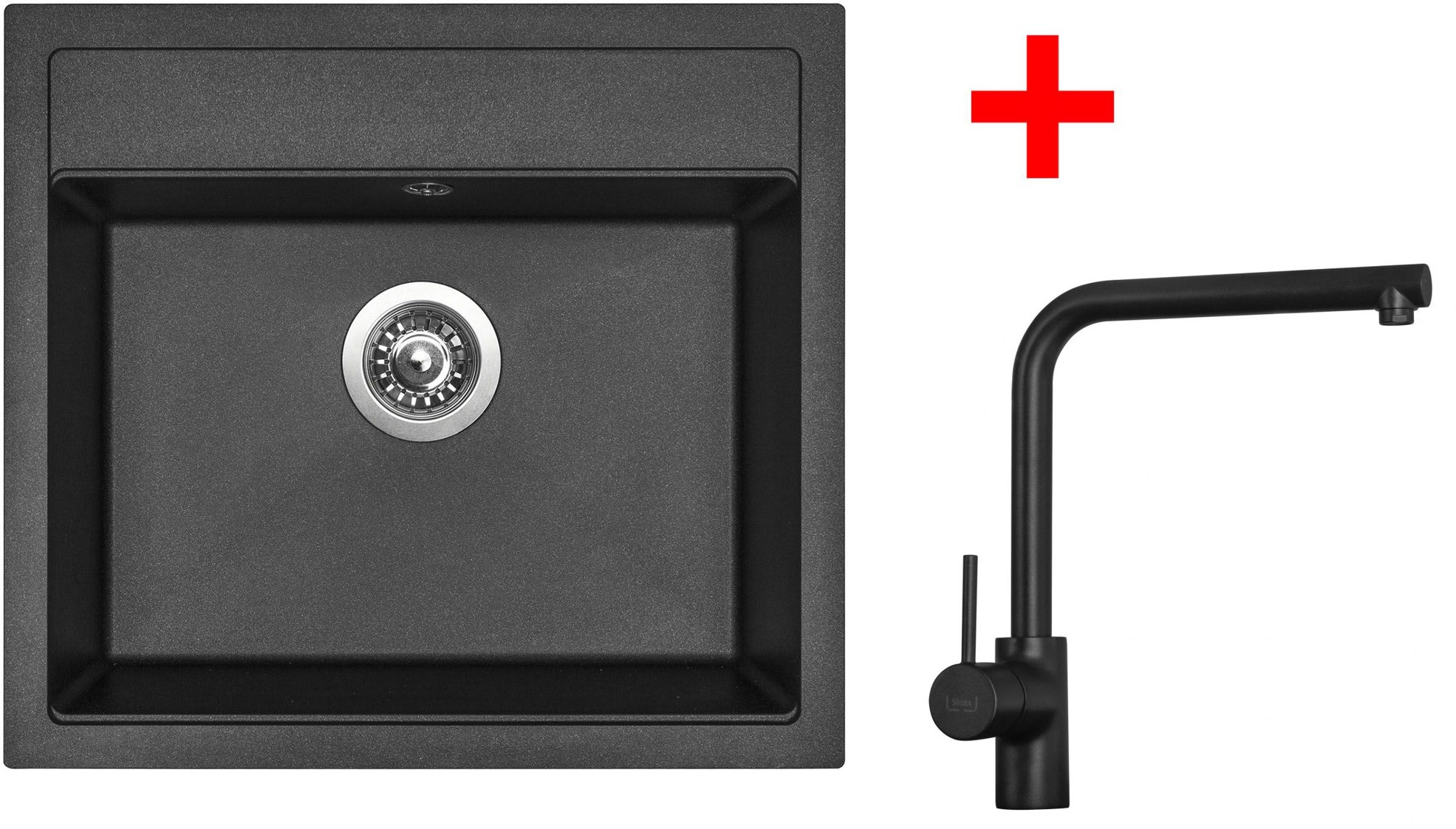 Sinks Solo 560 Metalblack + Elka černý matný
