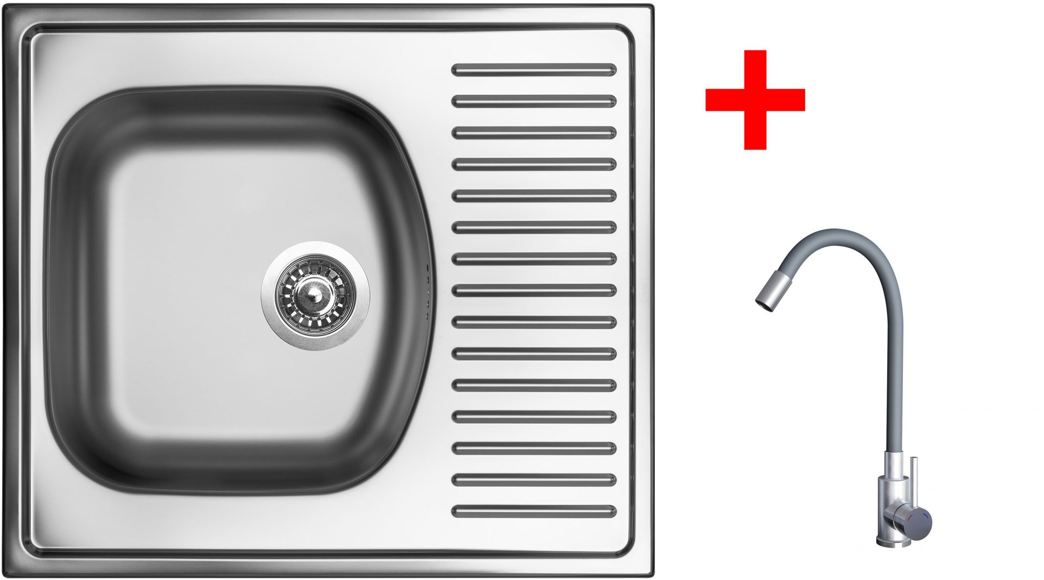 Sinks Short 580 + Elasta nerez/šedý