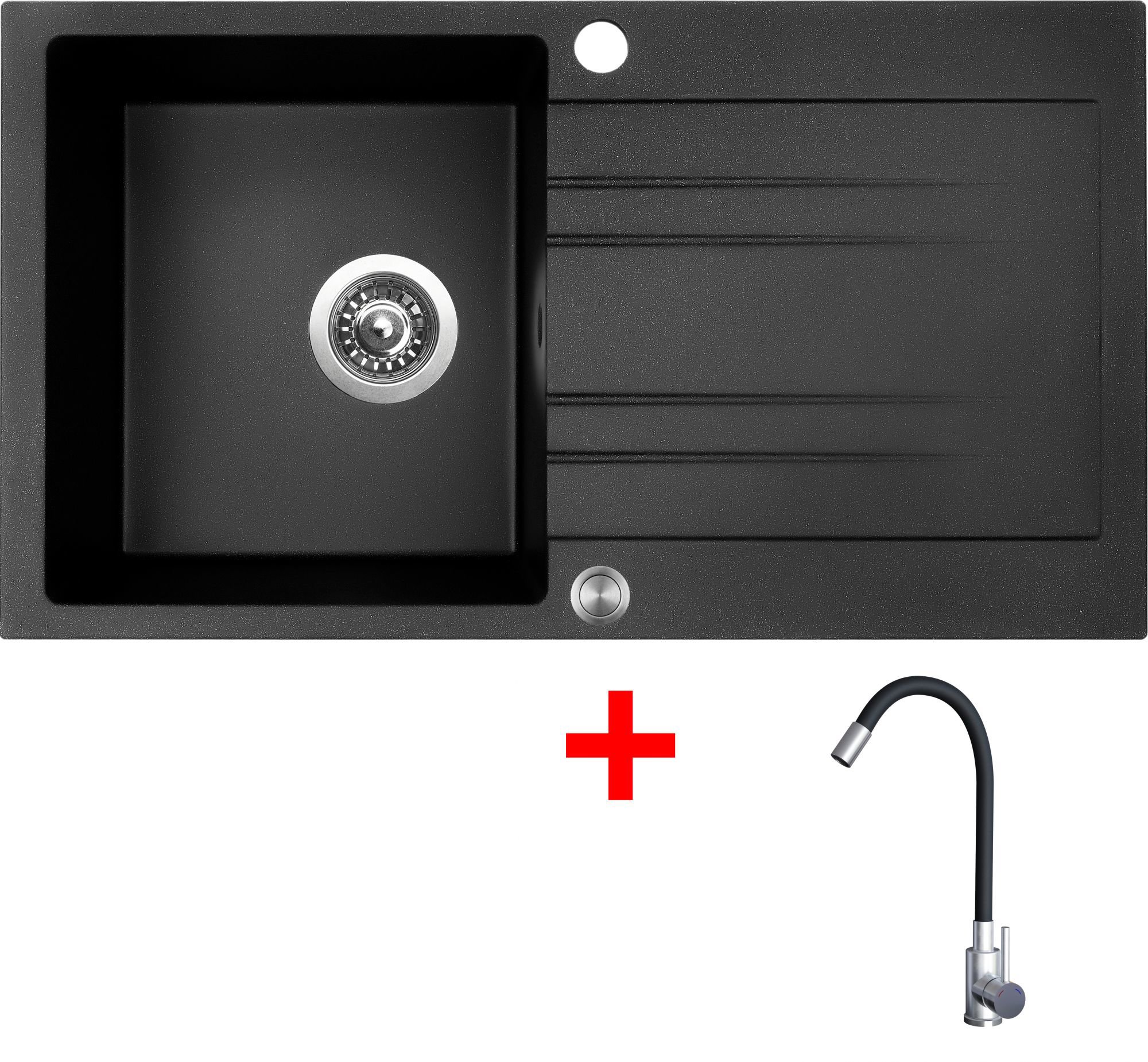 Sinks Rapid 780 XC Granblack + Elasta nerez/černý