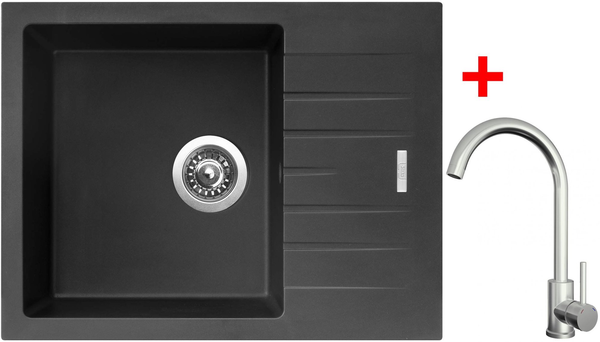 Sinks Perfecto 650 Pureblack + Arco celonerezový