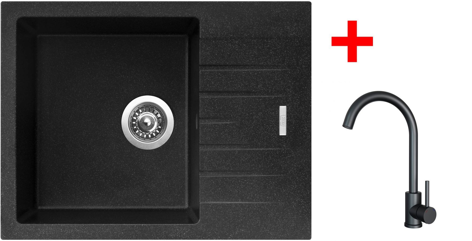 Sinks Perfecto 650 Granblack + Arco černý matný