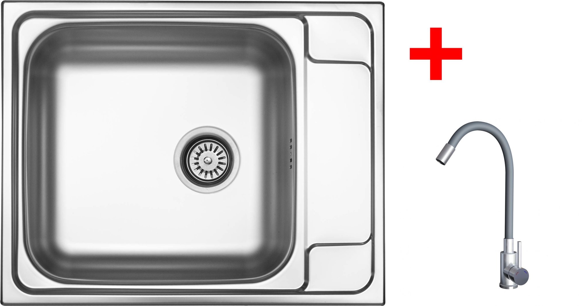Sinks GRAND 630 + ELASTA nerez/šedá