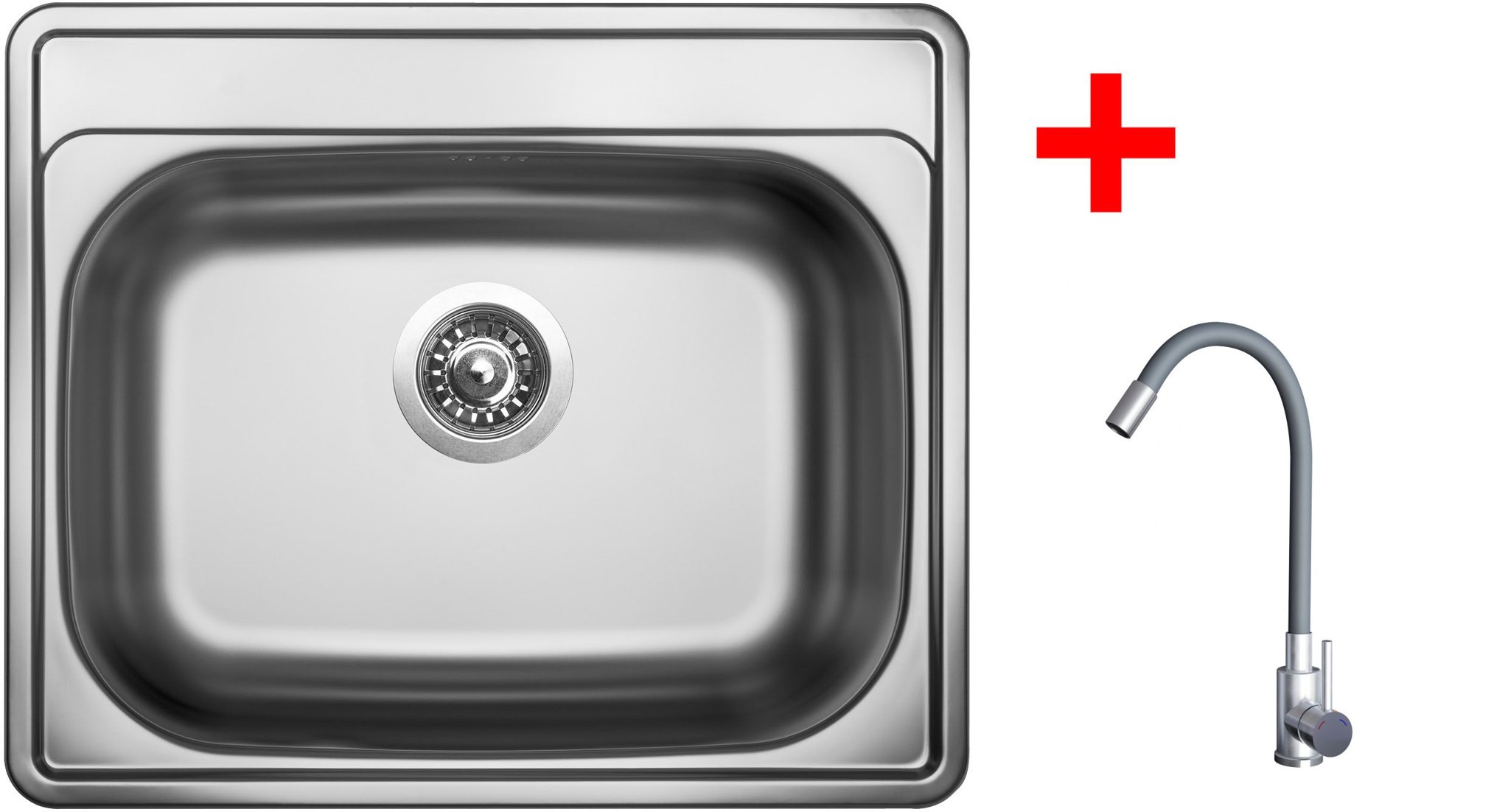 Sinks COMFORT 600 + ELASTA nerez/šedá