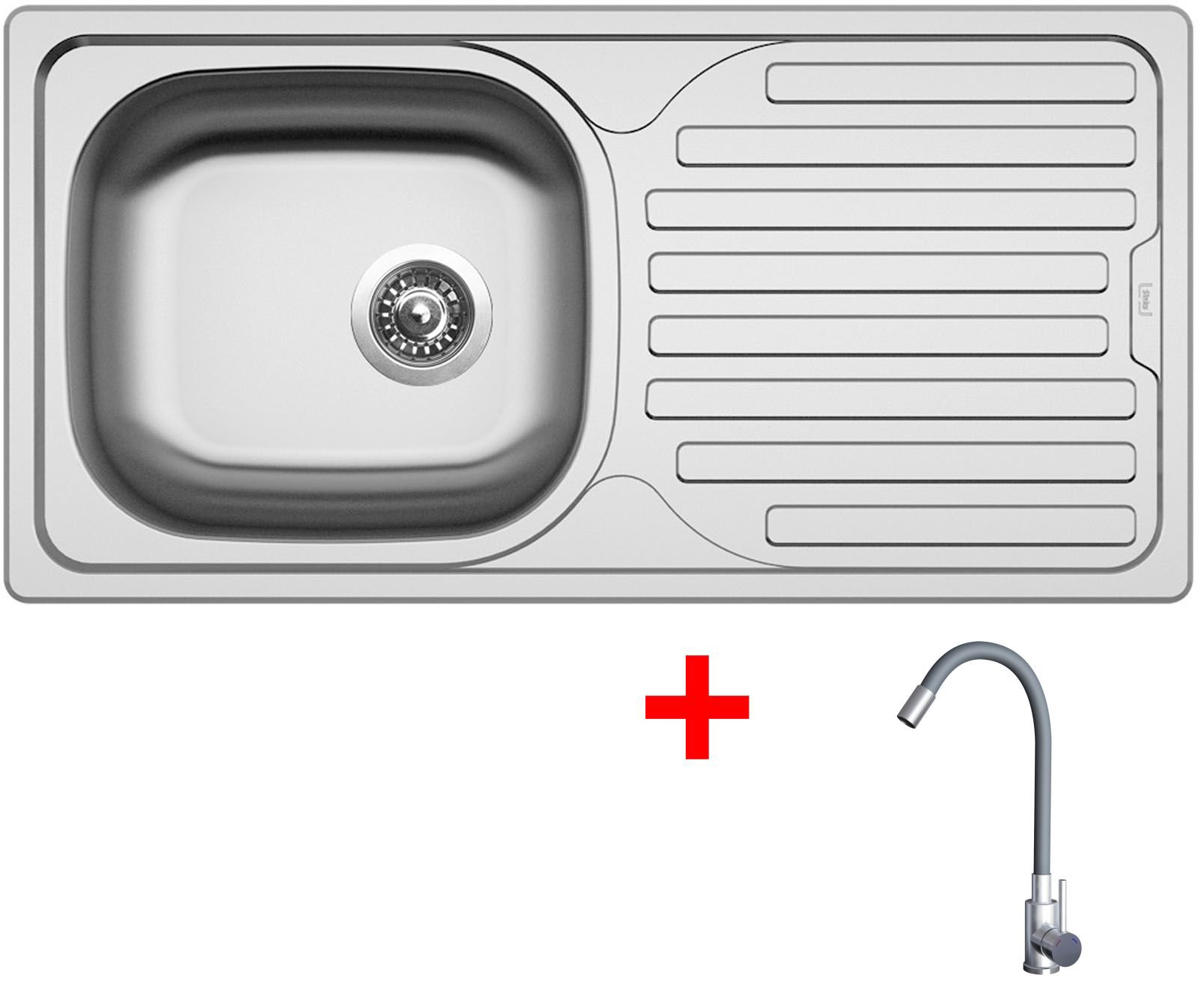 Sinks CLASSIC 860 + ELASTA nerez/šedá