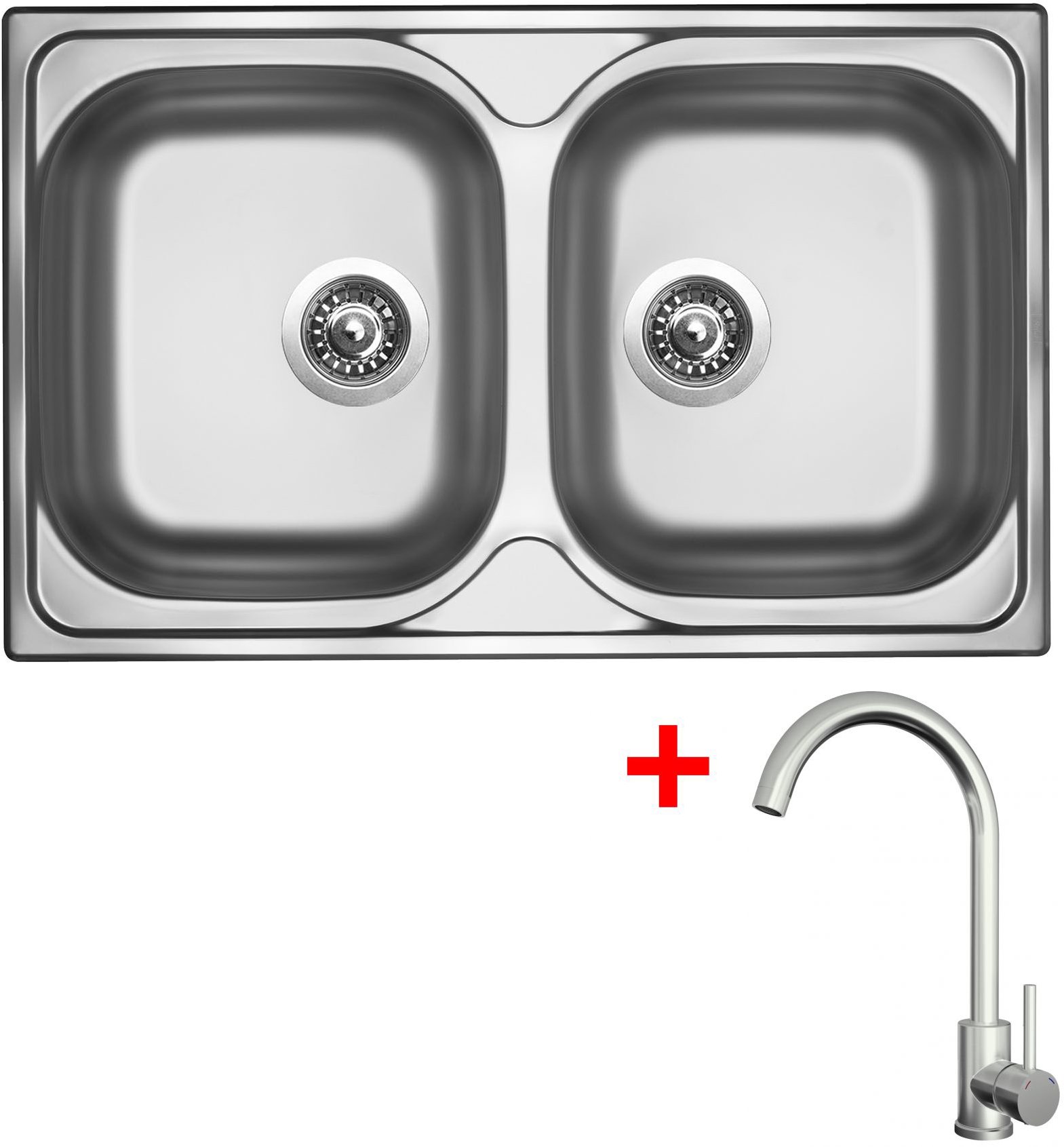 Sinks CLASSIC 800 DUO + ARCO celonerezová