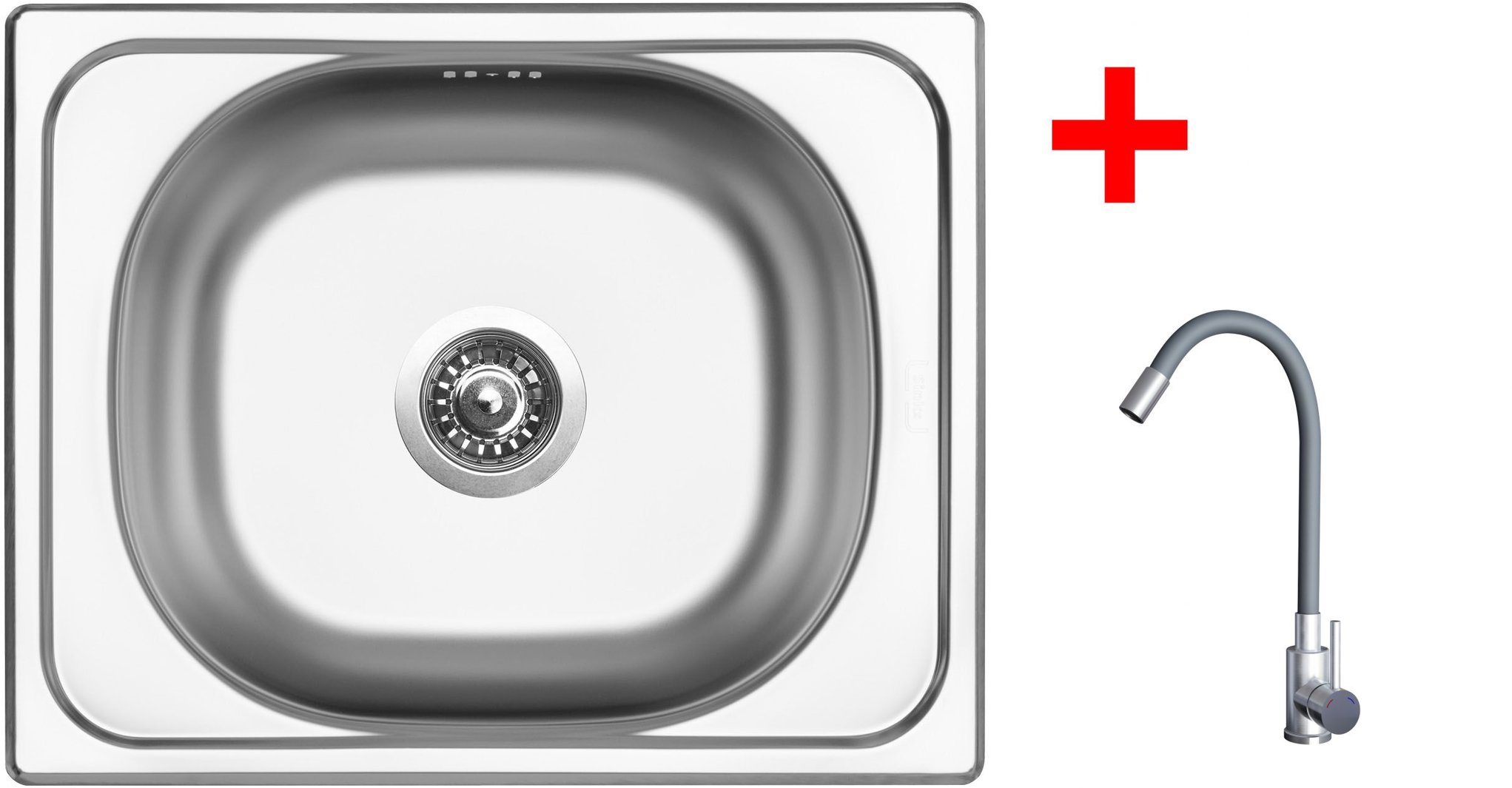 Sinks CLASSIC 500 + ELASTA nerez/šedá