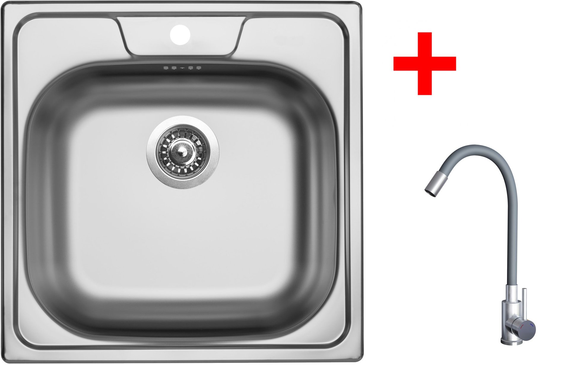 Sinks CLASSIC 480 + ELASTA nerez/šedá