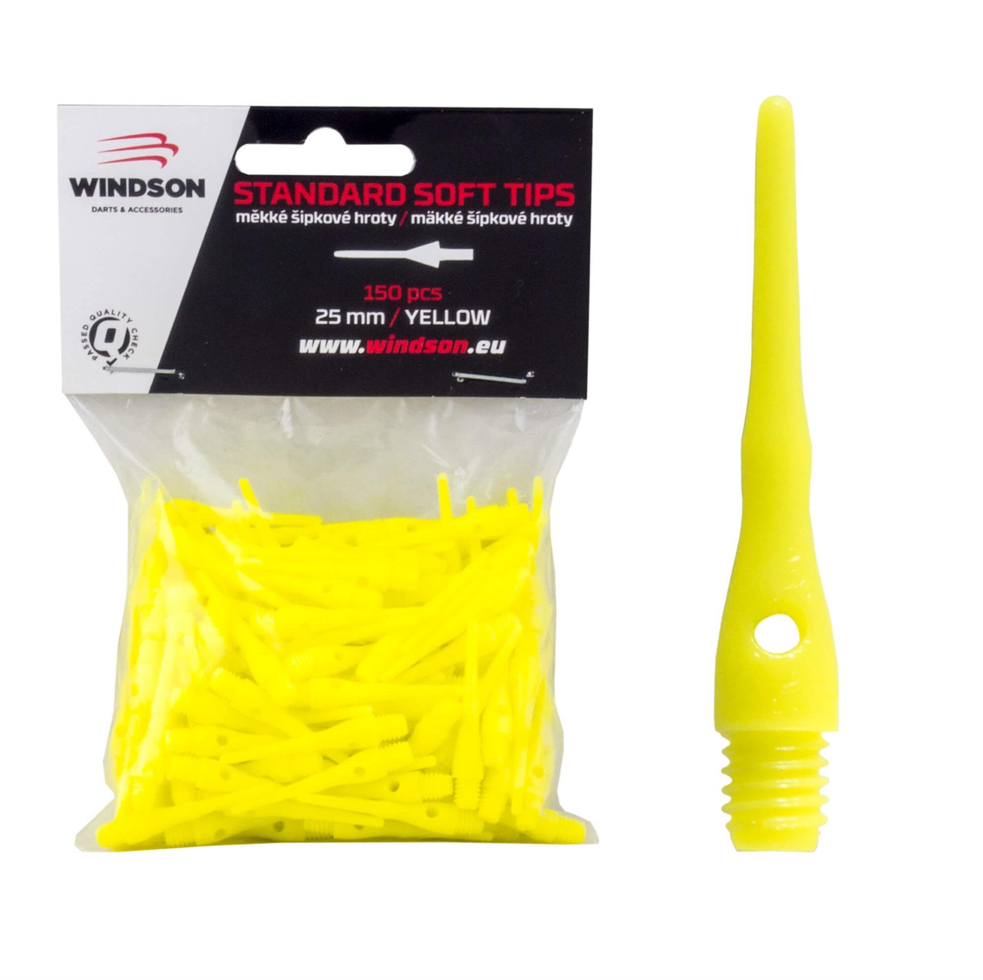 Windson HROTY SOFT 25mm - 150ks Hroty na šipky, žlutá, velikost