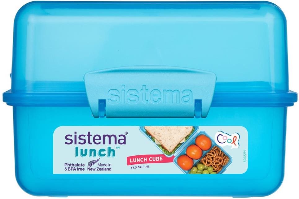 Sistema Krabička na oběd s 2 oddíly 1,4 l, modrá
