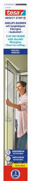 TESA Clip-on rám se sítí proti hmyzu na okno, antracitová