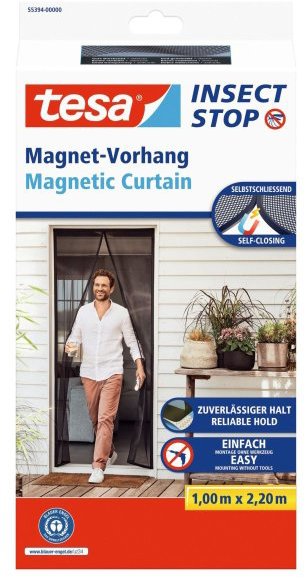 TESA Magnetická síť do dveří na ochranu proti hmyzu, antracit