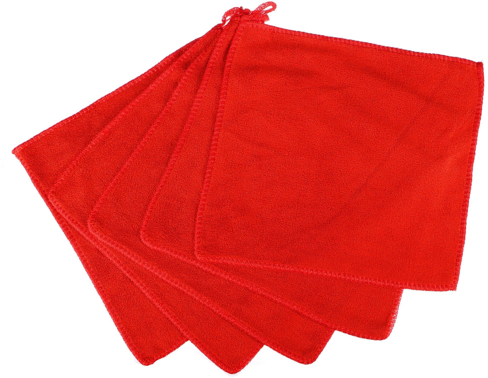 SIXTOL Čistící utěrky z mikrovlákna na mytí auta CAR DETAILING WASH TOWEL SET 5, 25 × 25 cm, 5 ks