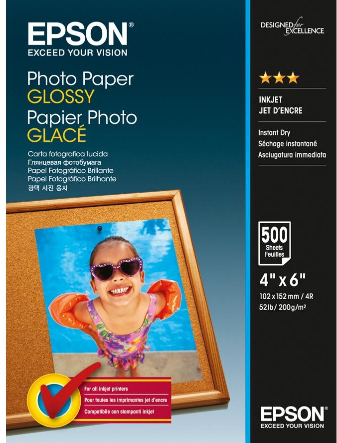 Epson Photo Paper Glossy 10x15cm 200g/m2 500 listů