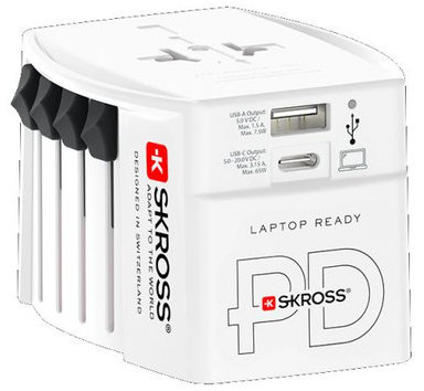 Skross MUV USB AC65PD, univerzální, neuzemněný, USB A+C 65W