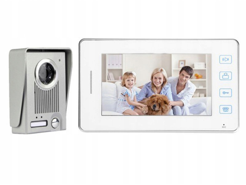 Verk 27801 Videointerkom s LCD monitorem pro branku a bránu 220 V, bílý