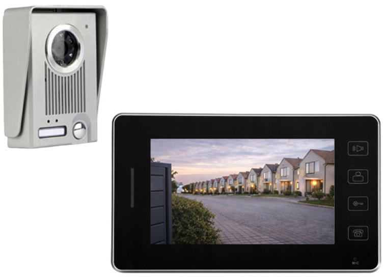 Verk 27801 Videointerkom s LCD monitorem pro branku a bránu 220 V, černý