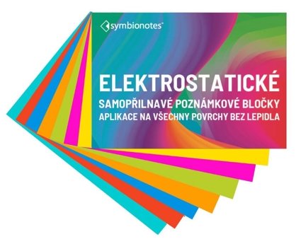 SYMBIO Symbionotes elektrostatický 100 × 190 mm, 100 lístků, mix 7 barev