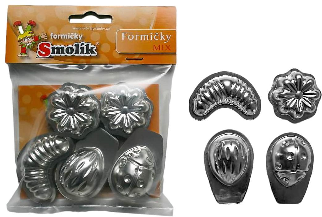 SMOLÍK MIX 4 druhy 20 ks 622 velké d35 40 a 45 mm, pocínované