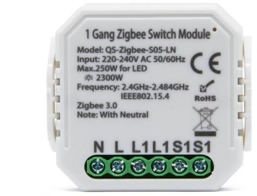 Smoot ZigBee Switch Module s nulákem jednokanálový