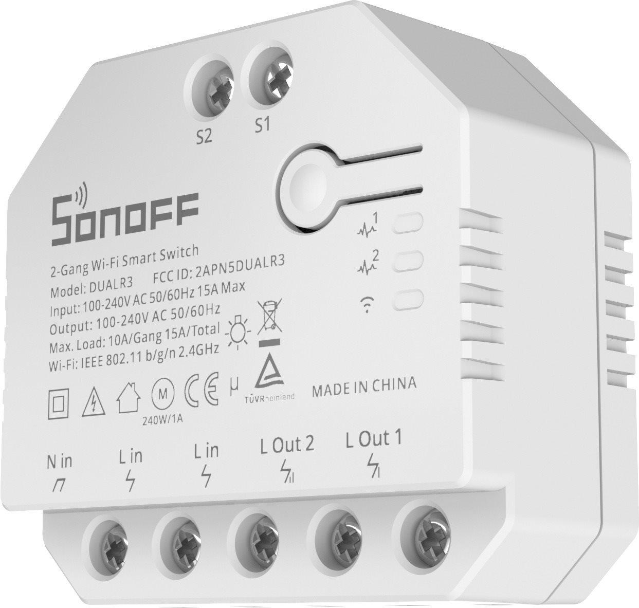 Sonoff DUALR3 2-Gang Wi-Fi Smart Switch
