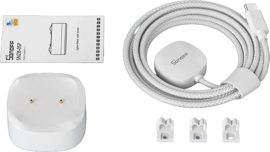 SONOFF SNZB-05P Zigbee Water Leak Sensor & Detection Cable