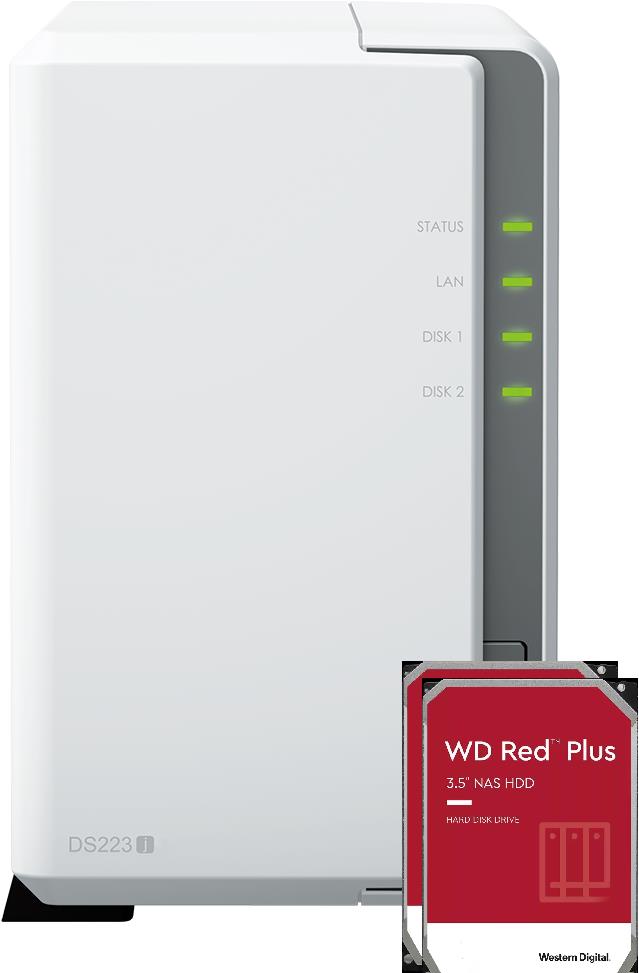 Synology DS223j 2x2TB RED Plus síťové úložiště