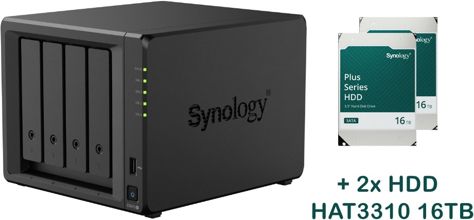 Synology DS925+ 2x HAT3310-16T (32TB) - chytré datové úložiště