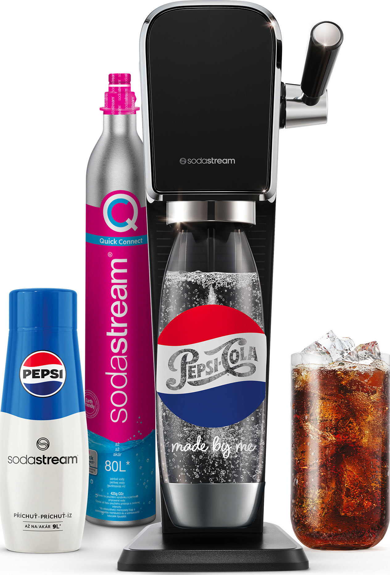 SodaStream - Výrobník sody Art Black s příslušenstvím, Pepsi, nerez 42008357
