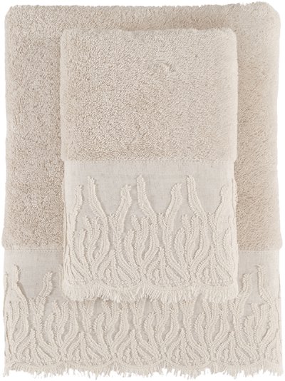 Soft Cotton Maya Osuška s krajkou 85 × 150 cm, sv. béžová