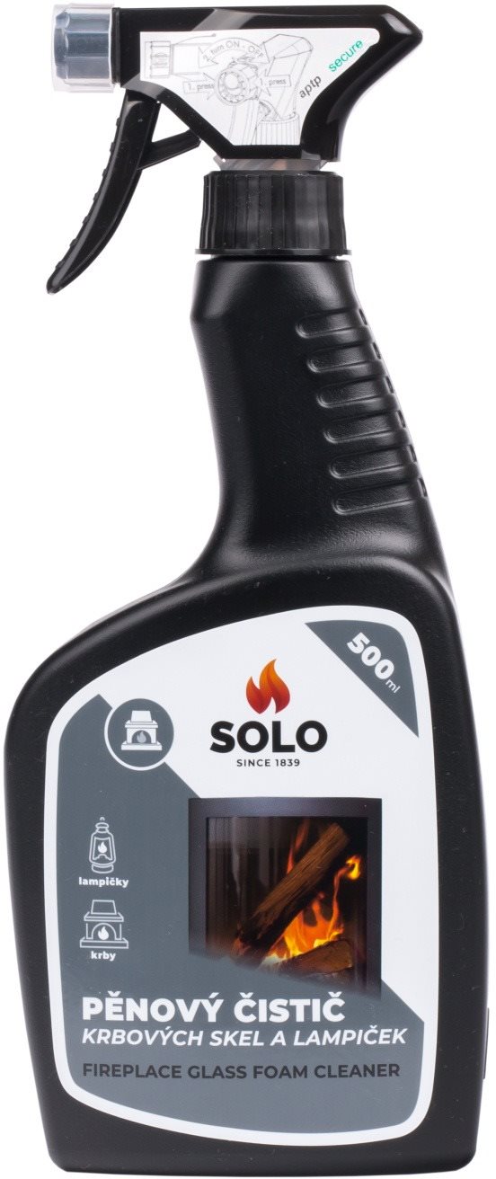 SOLO Pěnový čistič krbových skel a lampiček 500 ml