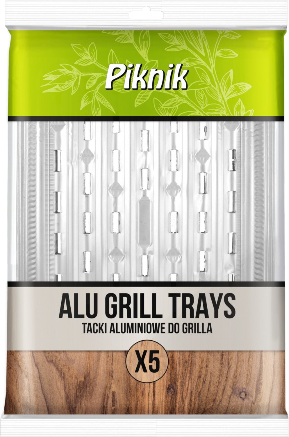 SOLO Piknik grilovací tácky 23 cm x 34 cm (5 ks)