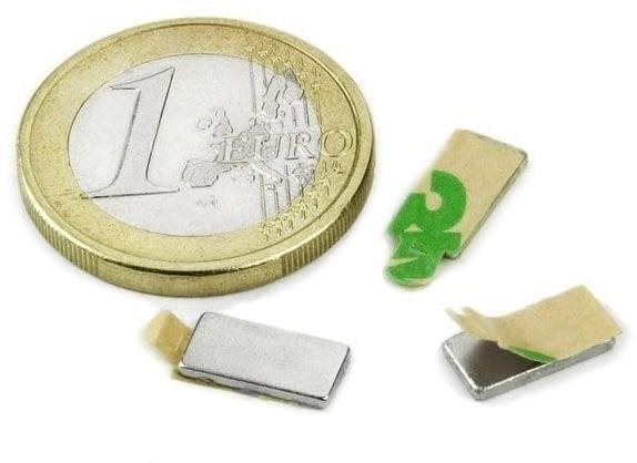 SOLLAU neodymový silný hranol (samolepící) 10×5×1 mm - balení 20 ks