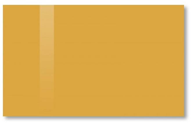 Skleněná magnetická tabule SOLLAU žlutá neapolská 60 × 90 cm