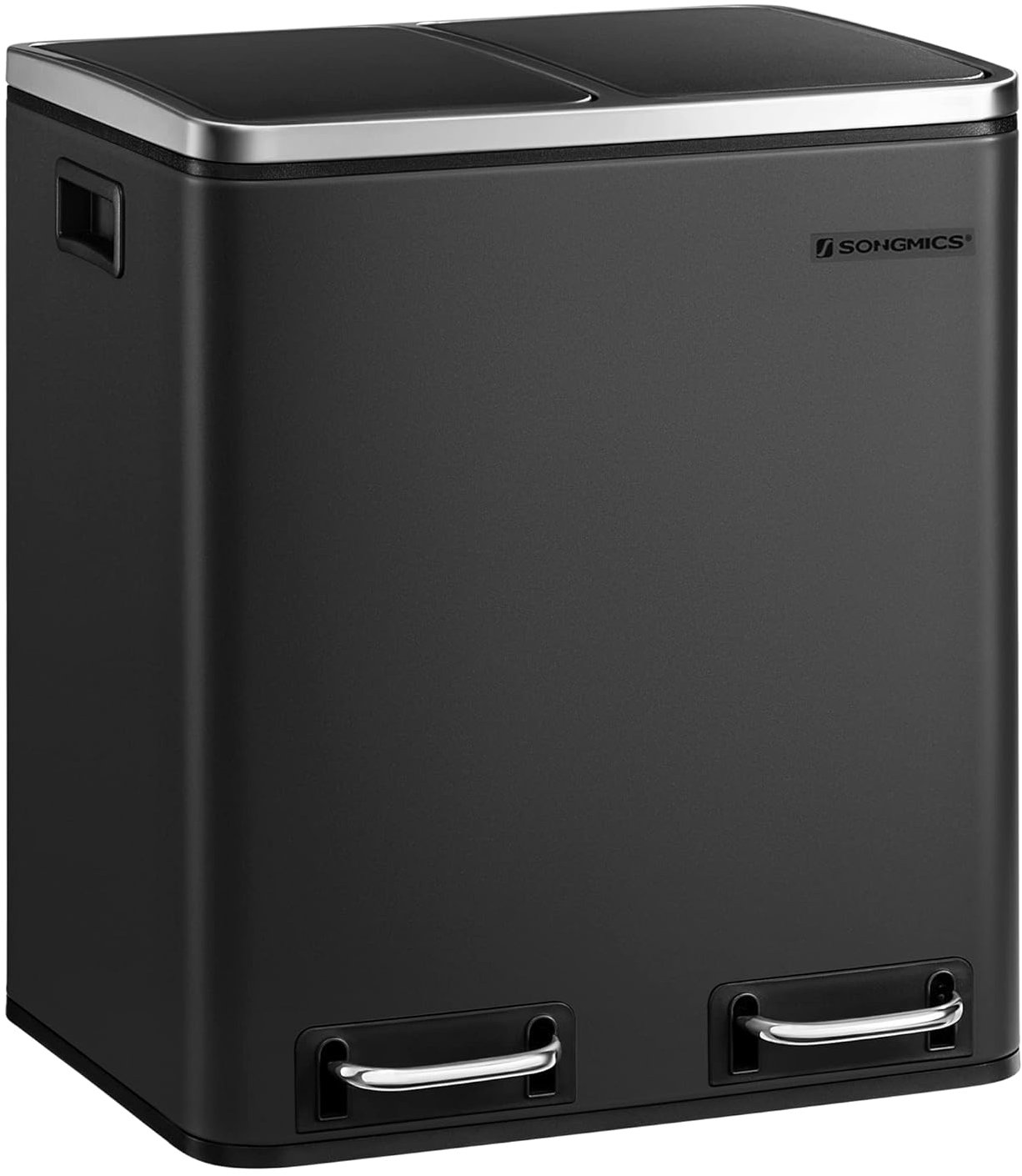 Songmics Odpadkový koš na tříděný odpad Bins 30 l, antracit