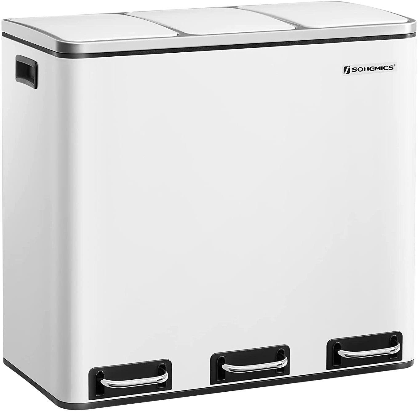 Songmics Odpadkový koš Lumera 54 l, bílý