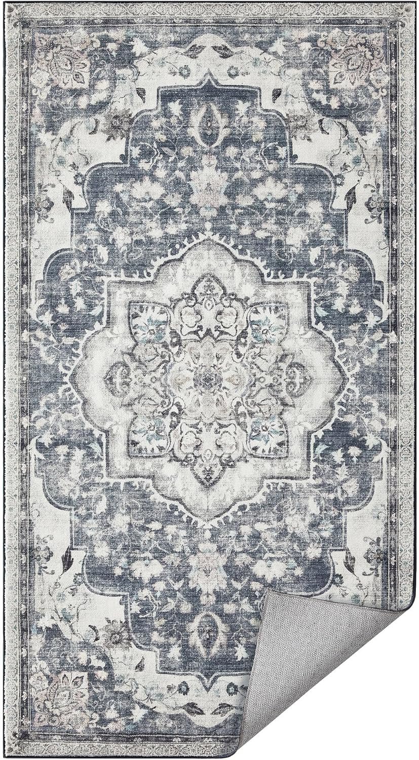 Songmics Orient Obdélníkový koberec 150 × 80 cm, šedý