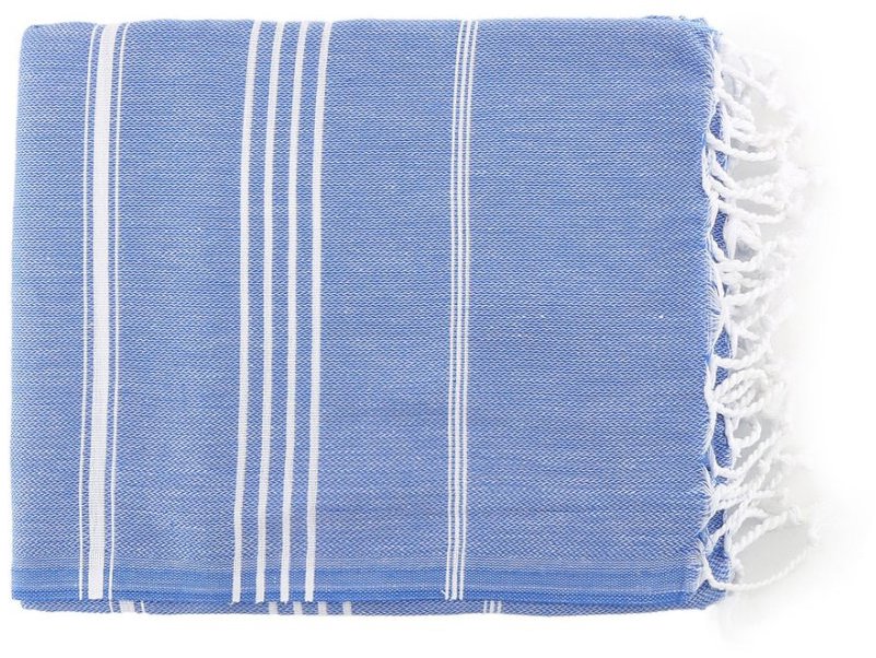 Nantong BeautyShow Textile Co Hamam osuška či prostěradlo do sauny Jasmin, 100 × 180 cm, modrá