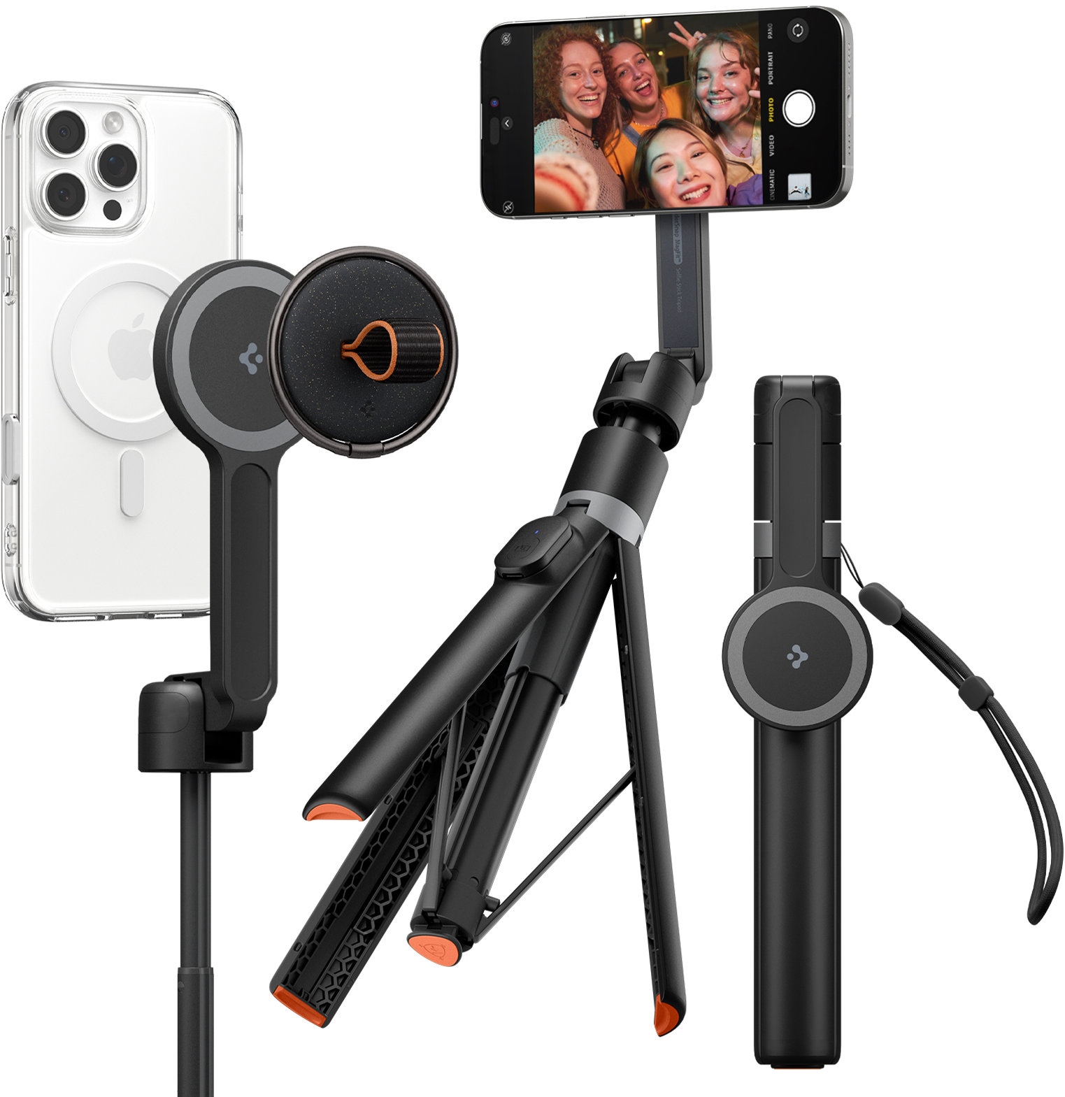 Spigen Selfie Stick MagSafe+ Tripod, black