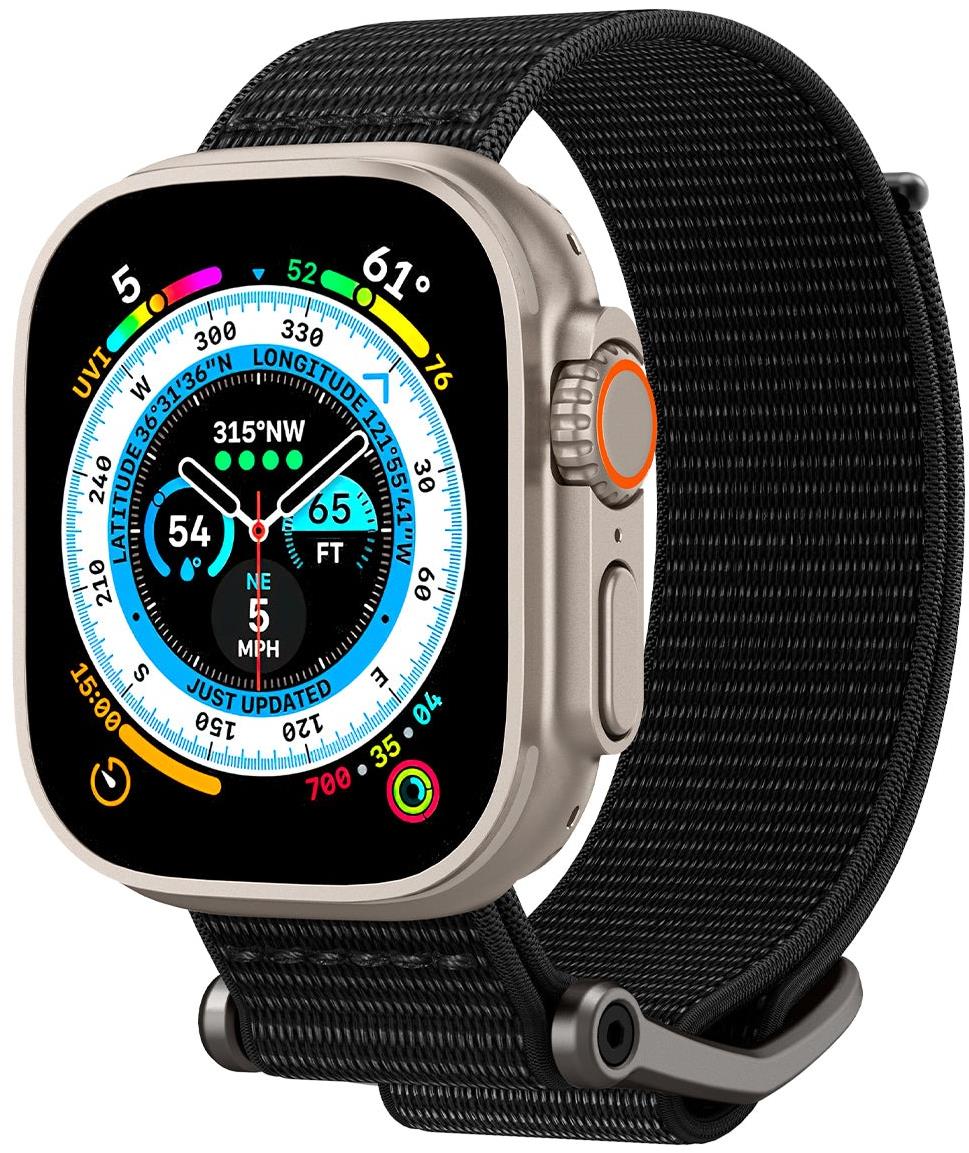 Spigen DuraPro Flex Black Apple Watch Ultra 2/1 49mm 9/8/7 45mm SE/6/5/4 44mm 3/2/1 42mm