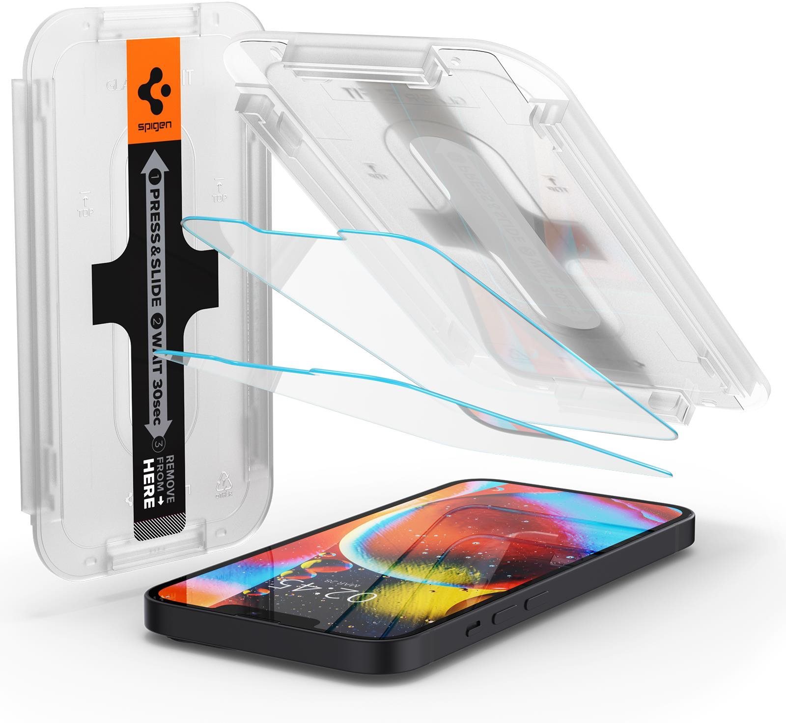 Spigen tR EZ Fit Transparency Sensor Open 2 Pack iPhone 13 mini