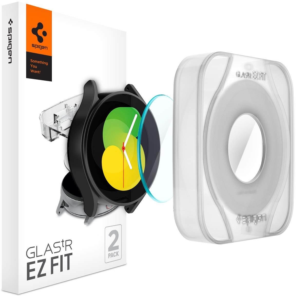 Spigen Glass EZ Fit 2 Pack Samsung Galaxy Watch5/4 44mm