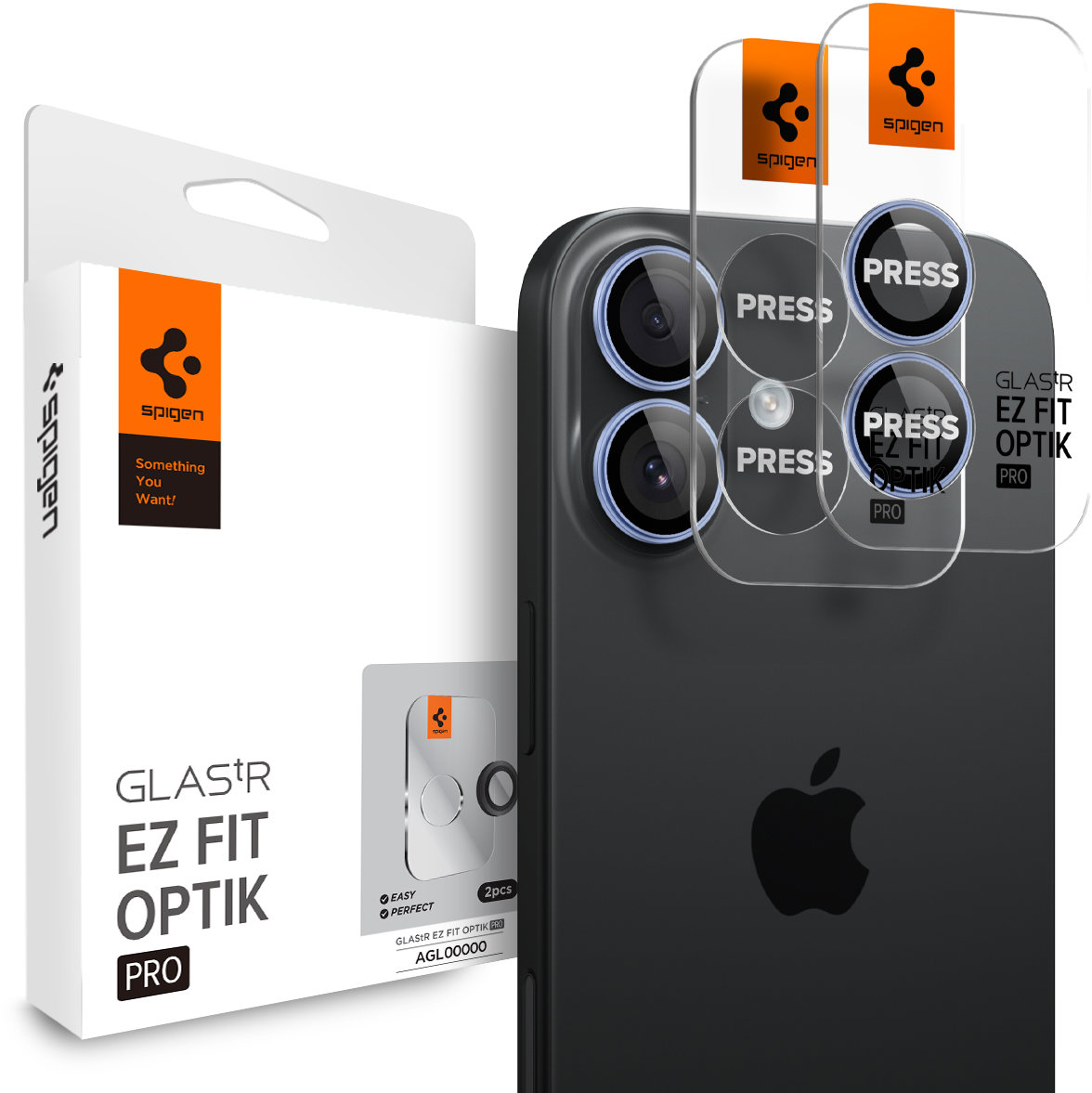 Spigen Glass tR EZ Fit Optik Pro 2 Pack Blue iPhone 17