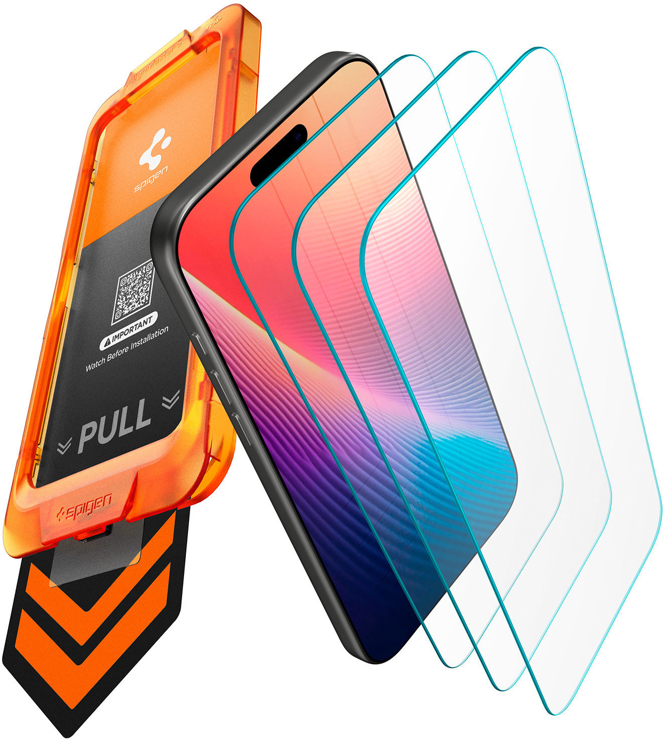 Spigen Glass tR AlignMaster S 3 Pack iPhone 17
