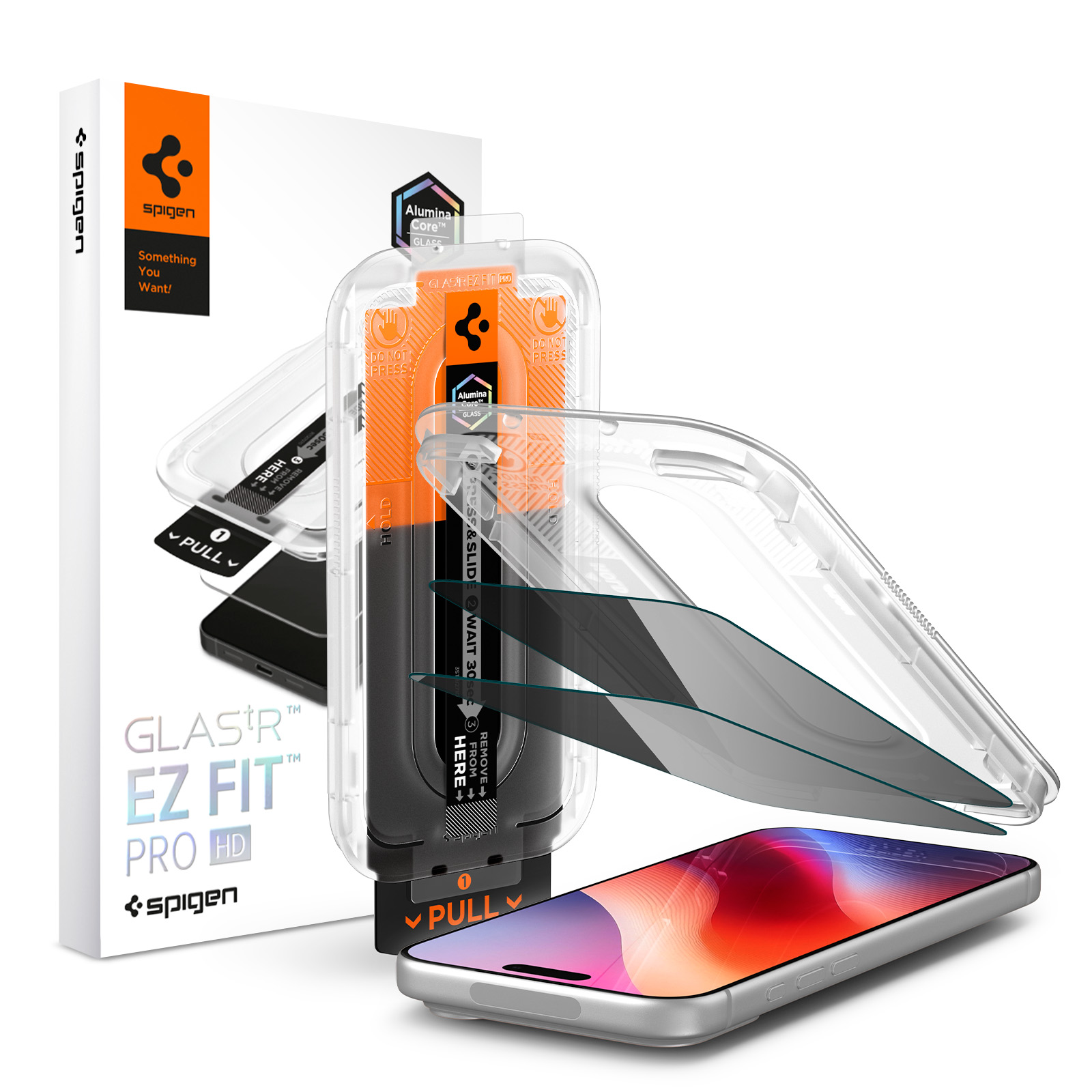 Spigen Glass Tr EZ Fit Pro HD Privacy 2 Pack Transparency iPhone 18 Pro