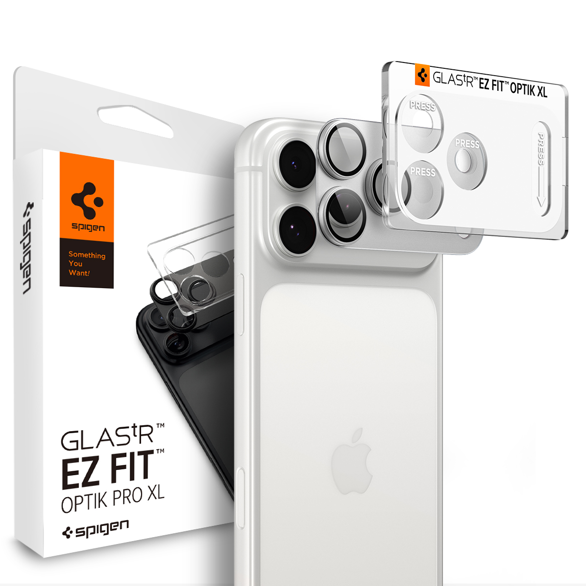 Spigen Glass Tr EZ Fit Optik Pro XL 1 Pack silver iPhone 18 Pro Max