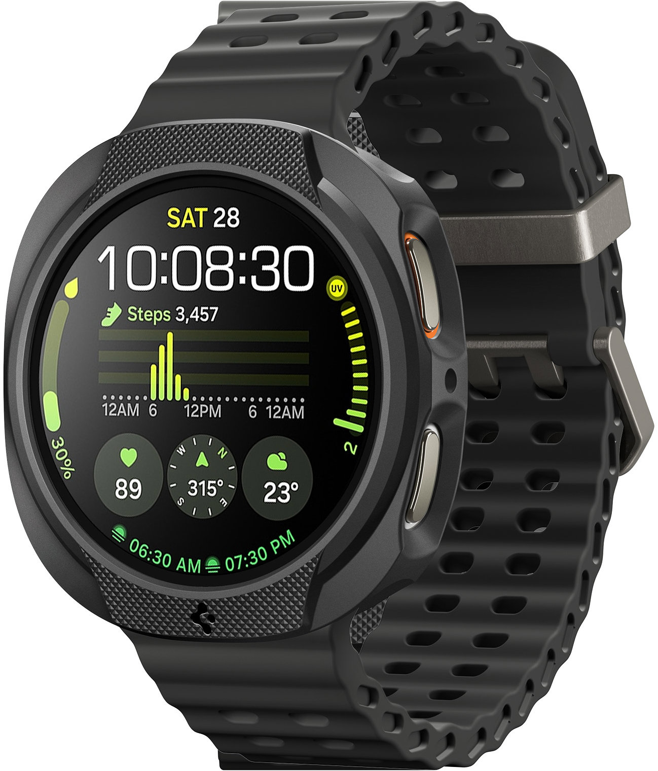 Spigen Liquid Air Matte Black Samsung Galaxy Watch 8 (44mm)