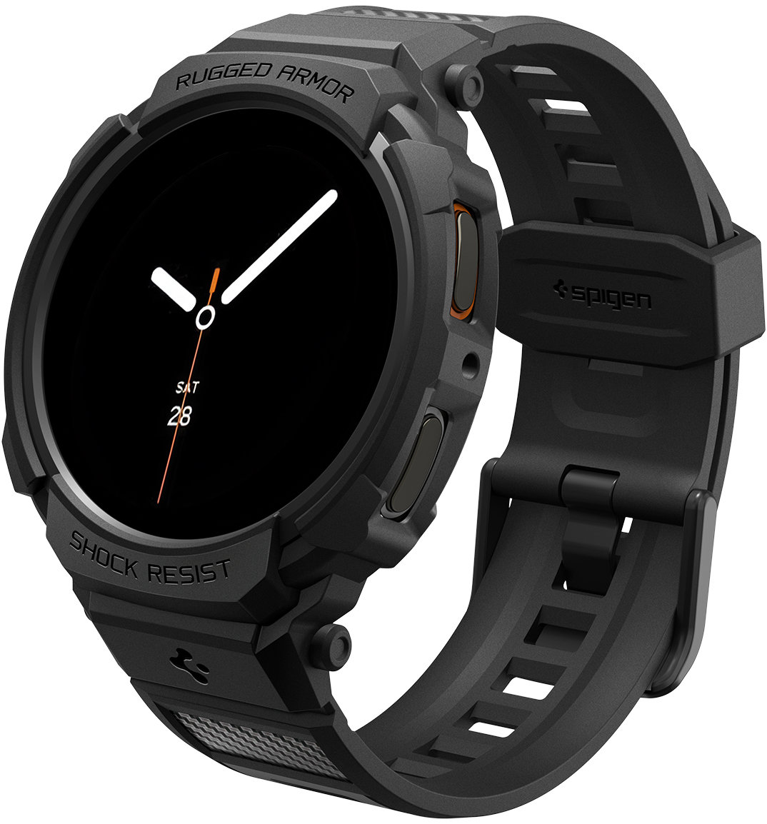 Spigen Rugged Armor Pro Matte Black Samsung Galaxy Watch 8 (40mm)